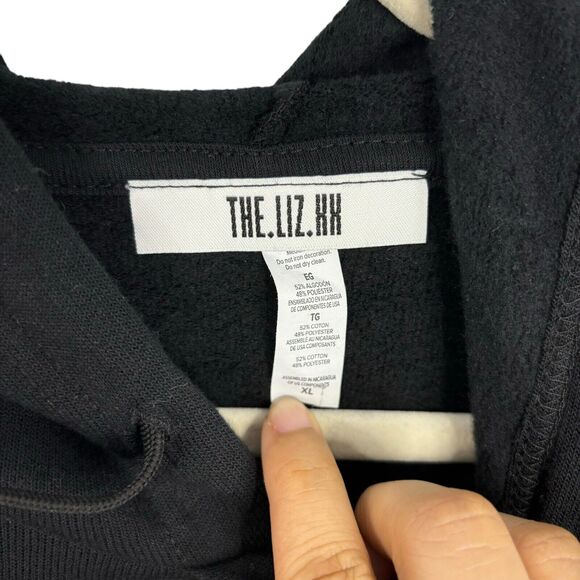 The Liz XX Deja Vu Hoodie XL Black Graphic Print Womens Long Sleeve Pullover - Picture 4 of 7
